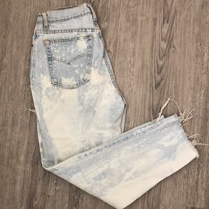 Levi Strauss & Co. 512 Vintage High Rise Slim Fit Tapered Leg Acid Washed Jeans